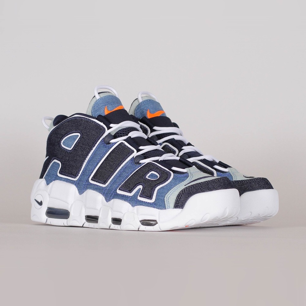 New Nike Air More Uptempo 96 Denim Sneakers